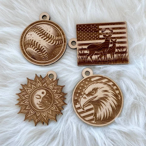 Custom Wooden Keychain | Laser Engraved Photo/Logo - Meaningful Souvenir for Party & Trade Show