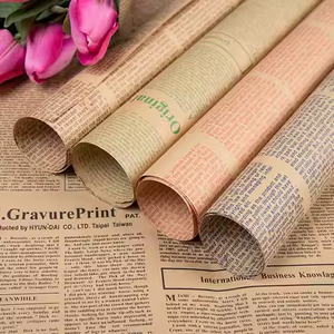 Haute qualité 50*70 cm <span class=keywords><strong>Vintage</strong></span> journal papier de soie rétro vieux papier journal papier d'emballage cadeau - Product Image 4