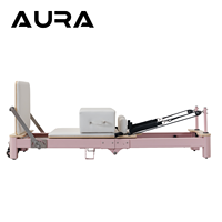 Reformer de Pilates Professionnel de Luxe en Aluminium avec Appui-tête et Repose-épaules Rembourrés pour Studio de Pilates - Durable, Portable et Réglable