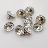 Pabrik Kancing Cina, Berbagai Warna, Kancing Kristal Rhinestone Awarovski 10mm Bentuk Berlian untuk Pakaian