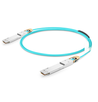 Kabel Serat Optik Aktif 400G OSFP ke QSFP-DD Koneksi Langsung AOC 425G Pusat Data AI Cluster Jarak Pendek 1-100m