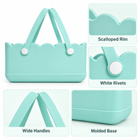 Sac de plage personnalisé en caoutchouc, sac à main étanche en EVA, grande capacité, sac de voyage, sacs fourre-tout d'extérieur avec breloques DIY