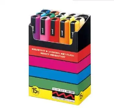 Uni Posca Paint Marker Pen - Medium Point Uni Posca Poster Color Marker - Set