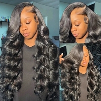 Perruque Lace Front 13x4 Deep Wave, Perruques Lace Front en Cheveux Humains Brésiliens pour Femmes, Perruques Lace Front Loose Deep Wave, Perruque Lace HD