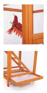 Çin tasarımları açık büyük ahşap papağan kafes büyük kuş kafesi yürümek - Product Image 3