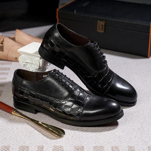 Chaussures en cuir pour hommes à bout carré de grande taille, augmentant la taille, pour le travail et les occasions décontractées, en cuir de vache, à semelle épaisse, à lacets - Product Image 4