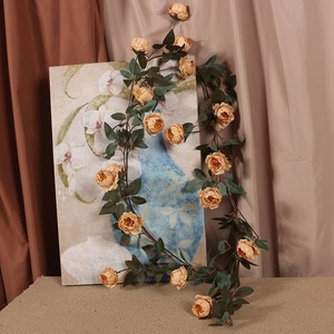 Guirlandes de pivoines artificielles en soie, décoration murale pour l'intérieur de la maison, style Instagram. - Product Image 3