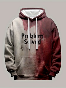 Groothandel Custom Heren Massief Digitaal Printen Casual Lange Mouwen Katoenen Fleece Ademende Outdoor Kleding Hoodie - Product Image 3