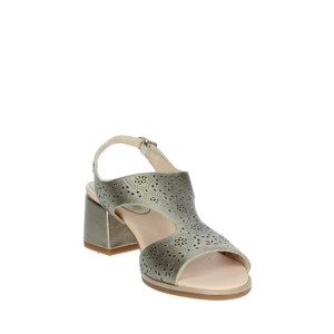29214 sandali con tacco nero da donna comodo suola in PU scarpe da sposa alla moda con tacco a punta e punta quadrata - Product Image 5