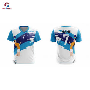 Maglietta da pallavolo a maniche corte personalizzata per ragazze all'ingrosso maglietta da pallavolo con scollo a v stampata per <span class=keywords><strong>club</strong></span> - Product Image 5