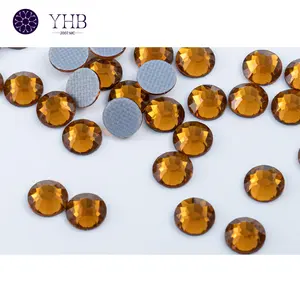 YHB Eco-Friendly Glass Hot Fix Rhinestone For Clothing Embroidery