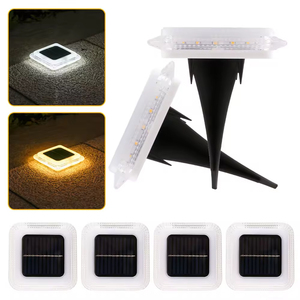 Lámpara Solar de Suelo para Exteriores, Luz Solar Blanca Cálida, Decoración para Patio, Terraza, Jardín, Escaleras, Caminos - Product Image 1