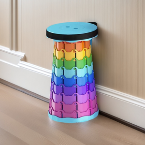 <span class=keywords><strong>Tabouret</strong></span> <span class=keywords><strong>pliant</strong></span> télescopique portable en plastique pour <span class=keywords><strong>camping</strong></span> en plein air avec coussins - Product Image 2