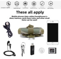 Pochette tactique Molle pour téléphone, support de téléphone portable EDC, sac banane avec emplacements pour cartes et clip tactique pour extérieur