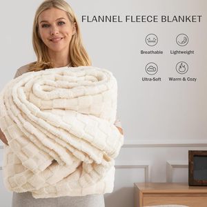 Nouveau Design 100% Polyester Motif Écossais Chaud Moderne Personnalisable Douillet Doux Jetés de Canapé en Flanelle pour Décoration Intérieure - Product Image 3