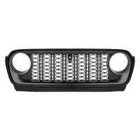 Nouvelle calandre avant en ABS avec trou pour caméra, accessoires de calandre noire pour Jeep Wrangler JL 18-24