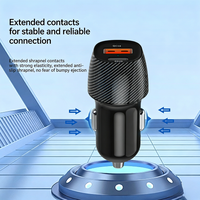 Chargeur de voiture mini rapide et intelligent 38W QC3.0 PD30W Type-C pour smartphones, écouteurs, appareils photo avec protection OTP/OVP - Cadeau Chargeur rapide