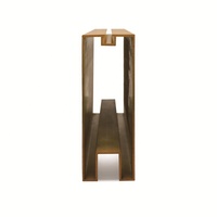 Profilé de mur rideau en tube à rainures carrées en alliage d'aluminium 6063, service de découpe sur mesure en couleur personnalisée