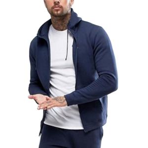 Último diseño personalizar Logo Low Moq listo para enviar entrenamiento Fitness hombres cremallera Sudadera con capucha - Product Image 2