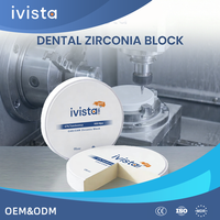 OEM ODM disponible, vente en gros, bloc de zircone dentaire IVISTA SHT translucide à 47 %, haute résistance, pour la restauration d'implants dentaires