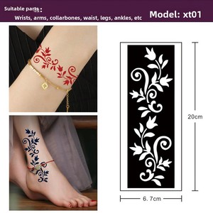 Pasta de Henna Transfronteriza para Pintura en Aerosol, Adhesivo Semipermanente, Plantilla para Tatuajes, <span class=keywords><strong>Brazalete</strong></span> Geométrico para <span class=keywords><strong>Brazo</strong></span> - Product Image 2