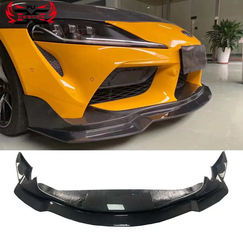 Grosir sangat cocok untuk Toyota Supra A90 A91 Mk5 grosir serat karbon MB gaya Bumper depan Lip Splitter depan