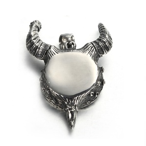 Collier pendentif en acier inoxydable yeux bleus corne <span class=keywords><strong>de</strong></span> <span class=keywords><strong>taureau</strong></span> sur mesure - Product Image 5