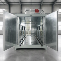 Four de séchage à convection à air chaud, machine industrielle de traitement thermique pour le durcissement de poudres et le traitement des panneaux de menuiserie