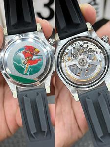 Reloj Mecánico Automático para Hombre con Esfera Gris, Tres Esferas Pequeñas y Esfera Negra, Movimiento 4130, Reloj Automático para Hombre - Product Image 6