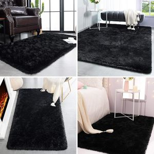Tapis de salon rectangulaire moderne en polyester doux et moelleux, abstrait, fabriqué à la machine - Product Image 4