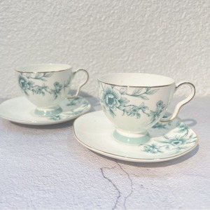 Service à café en porcelaine fine bleu et blanc, motif Danse du Phénix, pour le thé de l'après-midi, avec tasses à café à la française, aux couleurs éclatantes - Product Image 4
