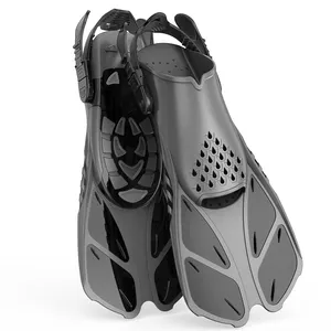 Good Price Low MOQ Open Heels Short Diving Fins Waterproof Snorkel Swimming Flippers Scuba Adjustable Diving Fin