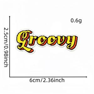 แผ่นปักลายรุ้งเมฆเดซี่ Good Vibes แบบรีดติดเสื้อผ้า กระเป๋าเป้สะพายหลัง สำหรับตกแต่ง - Product Image 4