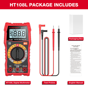 HABOTEST düşük fiyat manuel aralığı 2000 sayımları 600V gerilim AC DC TRMS çok metre cihazı voltmetre Multitester dijital multimetre - Product Image 6