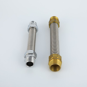 Tuyau flexible ondulé en laiton avec embout métallique, raccord de tuyau d'eau chaude/froide en cuivre pour les tuyaux de refroidissement de la climatisation centrale - Product Image 3