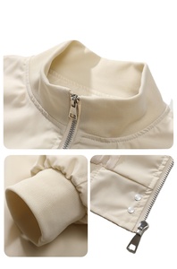 Veste de travail unisexe haut de gamme haute qualité, <span class=keywords><strong>noir</strong></span>, pilote, col montant, silhouette d'automne, veste de moto grande taille - Product Image 2