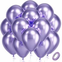 Ensemble de 100 ballons en latex de tailles variées, couleurs pastel et métalliques, assortiment de ballons pour anniversaire, mariage, baby shower, décoration de fête, kit de ballons