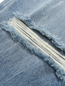 Jeans vintage slim stretch pour hommes, pantalon tout-en-un à neuf points avec logo personnalisé imprimé pour petits pieds, confortable et ample - Product Image 4