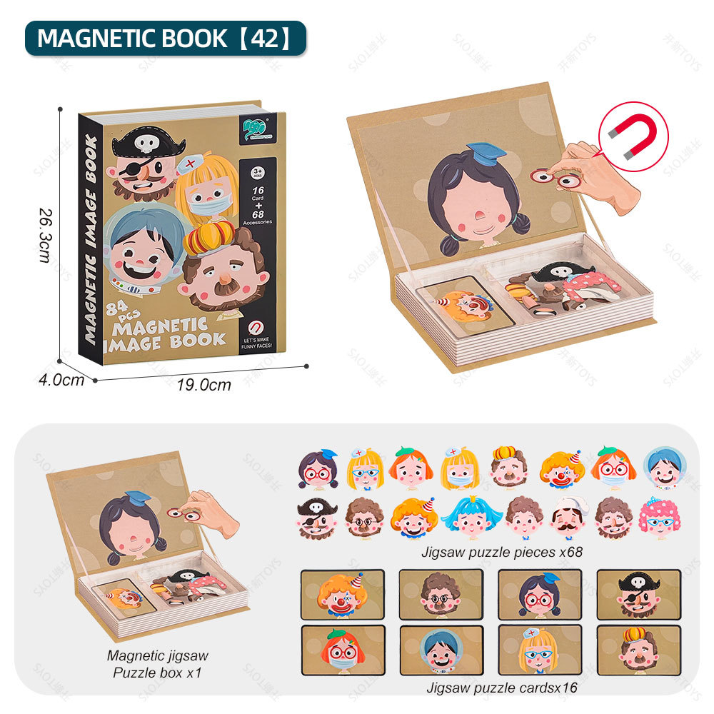 Ensemble de puzzle magnétique - Jeu de rôle - Boîte en anglais