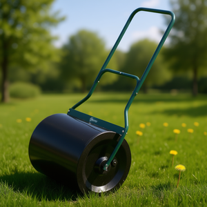 Rodillo de jardín negro de 20 pies con mango en forma de U, rodillo manual para césped de 16 galones, lleno de agua, con tapón de drenaje, herramienta de jardín - Product Image 2