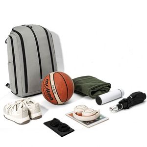 Sac à dos de sport multifonctionnel personnalisé avec logo, grand format, pour hommes, sac à dos de basketball tendance avec poche imperméable et compartiment à chaussures - Product Image 5