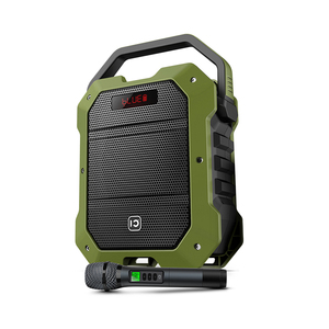 Haut-parleur portable SHIDU de 8 pouces avec son aiguisé, FM, étanche, pour l'extérieur, avec microphones, haut-parleur sans fil - Product Image 1