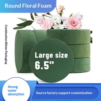 Bloc de mousse florale cylindrique en résine phénolique de 16,5 cm pour fleurs artificielles, forte absorption d'eau, personnalisable, grande boîte complète