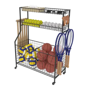 Металлический стеллаж для хранения спортивных товаров, спортивное оборудование, стеллаж для витрин, стойка для мячей, Органайзер