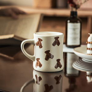 Cute Bear Ceramic Mug, High-value Creative Coffee Breakfast Water <b>Cup</b> Home Desktop Drinking Mug Wholesale - Product Image 2