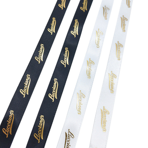 Nastro Decorativo in Poliestere Personalizzato all'Ingrosso con Logo in Lamina d'Oro, Nastro Sottile Stampato, Nastro Ondulato - Product Image 5