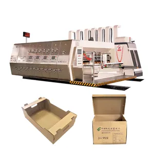 Máquina de impresión de cartón corrugado Máquina automática de troquelado de impresión de cartón de 4 colores