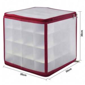 Hot Selling Folding Ornament <b>Box</b> Christmas Ball <b>Storage</b> <b>Box</b> With <b>Paper</b> Divider - Product Image 1
