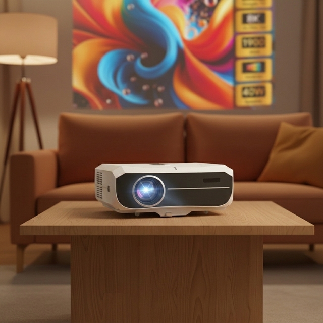 New Model 4K Projector 1900 ANSI Lumens 22000:1 Contrast 40W Stereo Sound TOF Auto Focus Google System Netflix Ready