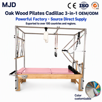 Cadillac Pilates en Bois de Qualité Commerciale 3-en-1 avec Tour Reformer et Lit, à ressorts allemands, en Cuir Microfibre, Équipement de Studio CE/SGS